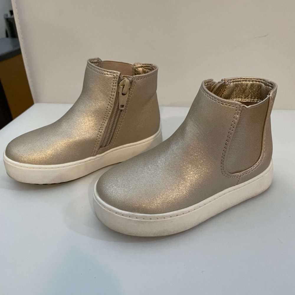 Cat & Jack Toddler Boots - Baby/Toddler Size 7 - EUC - Shimmer Gold